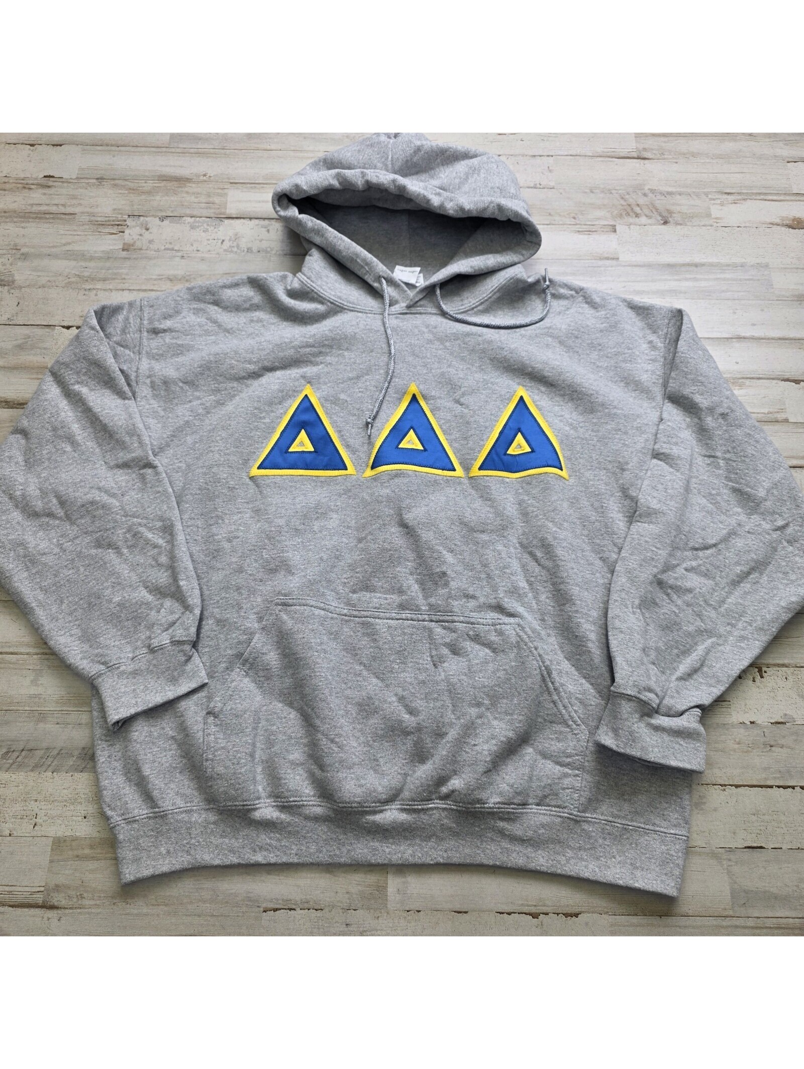 Vtg Delta Delta Delta Sorority Sweatshirt Tri Delta Pullover Hoodie Size Xl